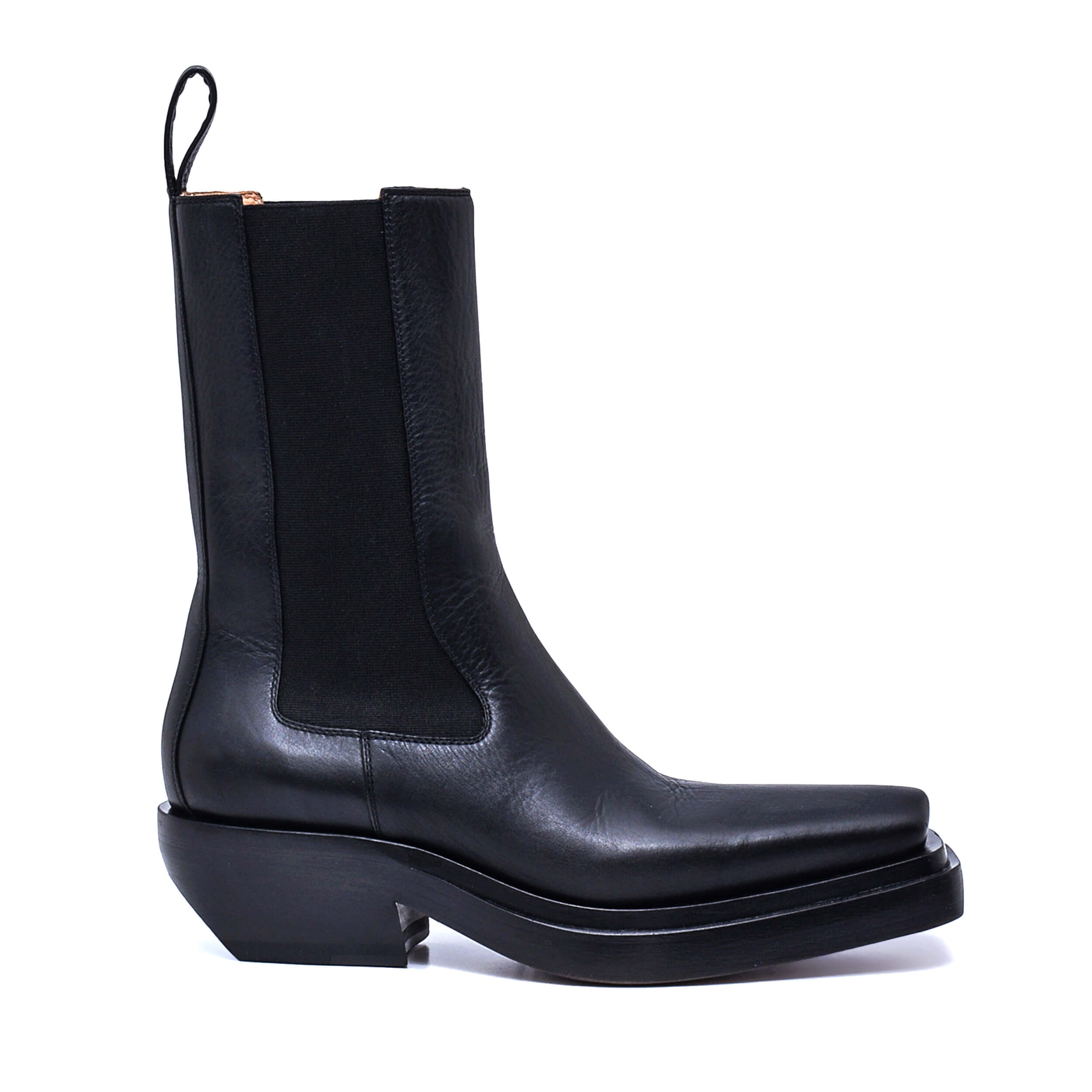 Bottega Veneta - Black Calfskin Lean Mid Boots / 38